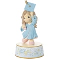 thumbnail image 2 of Precious Moments From Cap And Gown To New Horizons Brunette Girl/Blue Gown Graduation Musical, Count 1, 2 of 5
