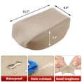 thumbnail image 2 of KBH Car Center Console Lid Armrest Cover Replacement for 2008-2013 Toyota Highlander, Leather Skin Upholstery for Arm Rest Box Lid, Beige, 2 of 5