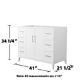 thumbnail image 2 of Wyndham Collection WCH717142SHOCXSXXMXX Elan 42" Single Free Standing Vanity Cabinet Only, 2 of 7