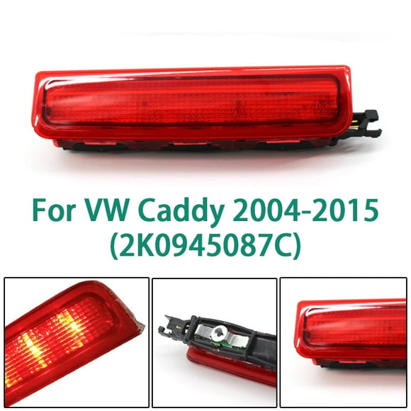 ALLTIMES Red 6 SMD LED Car Rear Brake Light for VW Caddy 2004-2015, DC 12V High Mount Third Tail Brake Lights Stop Signal Lamp, 2K0945087C
