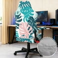 thumbnail image 4 of Xoenoiee Tropical Palm Leaves Pattern Gaming Chair Cover, 4pc/Set Office Chair Cover Stretchable with Armrest/Back Covers/Chair Seat Cover, Gamer Chair Cover Computer Video Game Office Chair Cover, 4 of 7