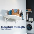 thumbnail image 3 of VIVO White Wall Mounted Folding 43 inch Workbench with Adjustable Brackets, 3 of 8
