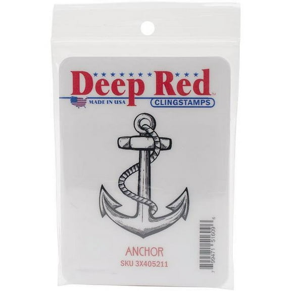 Deep Red Stamps 3X405211 1.5 x 2 in. Cling Stamp - Anchor