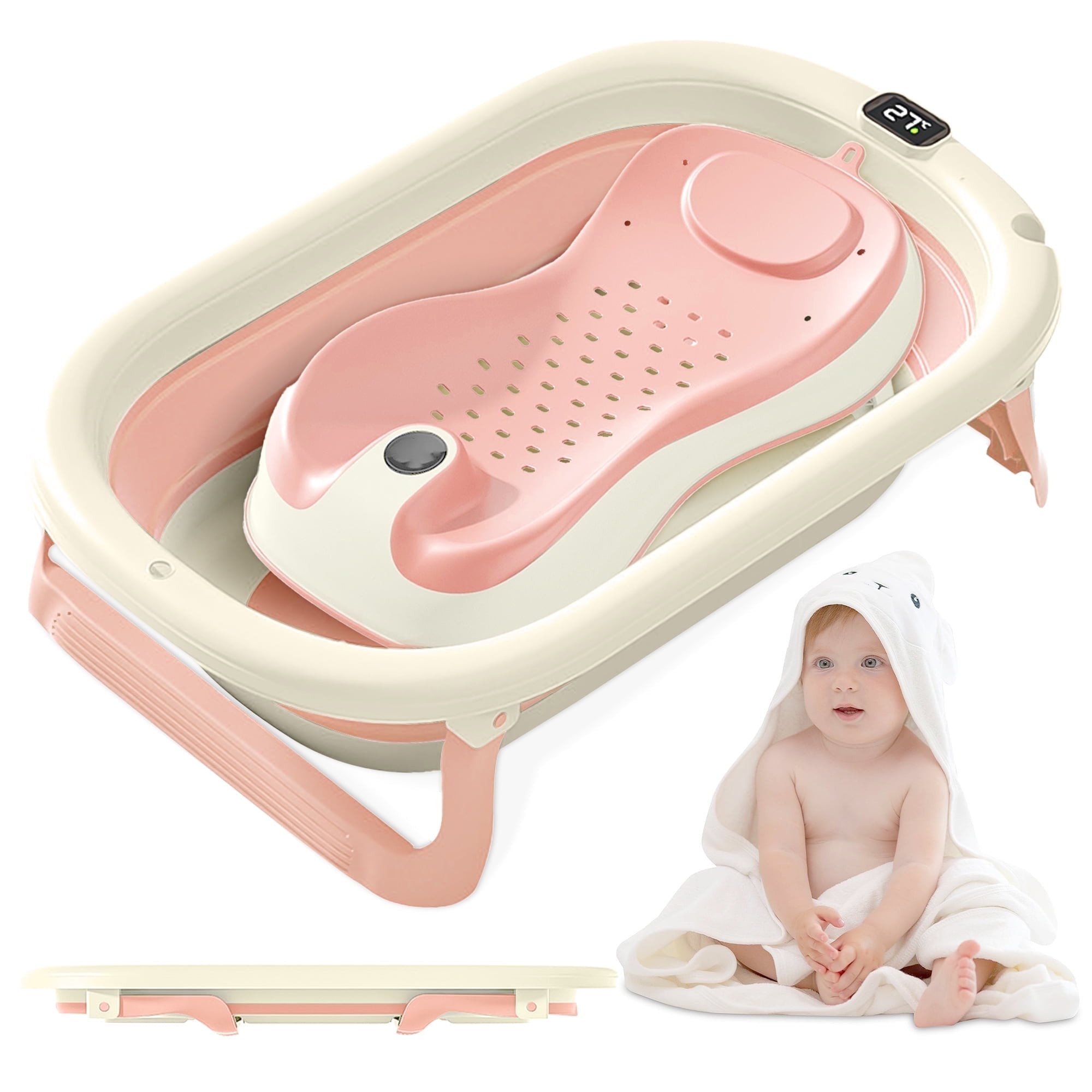 Rupoun Foldable Baby Bathtub with Cushion Support photo 1