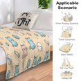 Creaon Cute Cat Themed Pattern UltraSoft Flannel Blanket 30"x40