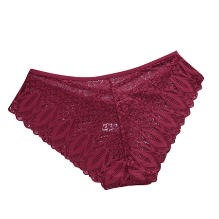 Vblhal Clearance Clothes under $5.00 Women Sexy Criss Cross Hipster Panties Seamless Bikini Panty Briefs Lace Underwear Tangas Soft V-Back Lingerie Thongs
