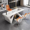 thumbnail image 3 of Study Computer Desk Gaming Organizer Corner Conference Office Desk Standing Writing Escritorios De Oficina Desk Accessories My Lux Decor Round, 3 of 13