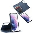 thumbnail image 2 of SaniMore for Samsung Galaxy S22 Plus 6.6" 2022 Case, Flip Folio PU Leather Wallet Cover with Detachable Shell Wrist Strap Kickstand Card Slots Business Shockproof Case with Magnetic Clasp, Dark Blue, 2 of 8