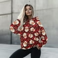 thumbnail image 4 of COEQINE Women's Hoodies Sweatshirts Pullover Oversized Loose Fashion Y2K Tops Fit Soft Long Sleeves Casual Wear Christmas Cute Santa Claus and Leopard Print Lightweight Outfits Clothes, L, 4 of 7