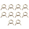 thumbnail image 1 of Unique Bargains Double Wire Spring Hose Clamp, 65Mn Steel 9mm Fuel Line Silicone Tube Spring Clips, Color Zinc Plated, 10 Pack, 1 of 5