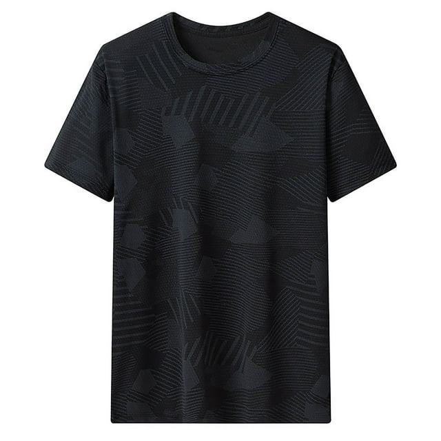 Chemises pour Hommes, T-shirt d'Été Uni Décontracté à Manches Courtes et Col Rond