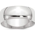 thumbnail image 1 of 14K White Gold 14Kw 8mm Half Round Band Size 14 Made In United States whr080-14, 1 of 5