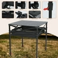 thumbnail image 3 of Adjustable Folding Camping Table with Roll-Up Top, Lightweight Portable Design with Carry Bag for Outdoor Trips, Picnics & Backyard Use (SMALL), 3 of 7