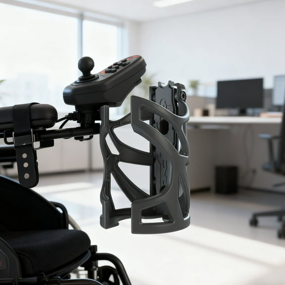 Cup holder for electric wheelchairs