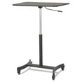 thumbnail image 2 of Victor High Rise Mobile Adjustable Sit-Stand Workstation 30 3/4 x 22 x 44 Black DC500, 2 of 7