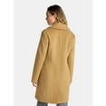 thumbnail image 4 of Time and Tru Women's and Women's Plus Faux Wool Boyfriend Coat, Sizes XS-2X, 4 of 6