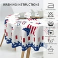 thumbnail image 6 of 4th of July Tablecloth Round 60 Inch Patriotic American Flag Firework Tablecloth Washable Table Cover Reusable Memorial Day Tablecloth for Home Party Picnic, 6 of 6