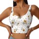 thumbnail image 1 of Fotbe Bees And Flowers Sujetador Deportivo Largo sin Aros para Mujer con Almohadillas y Soporte Medio, Transpirable y Absorbente, Camiseta Tipo Chaleco o Tank Top-Large, 1 of 8