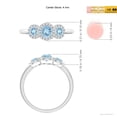 thumbnail image 3 of ANGARA Natural Round Aquamarine Three Stone Halo Ring with Diamonds in 14K White Gold for Women (Size-4mm) | March Birthstone, Birthday, Anniversary, Jewelry Gift for Women | Natural Aquamarine Ring, 3 of 7