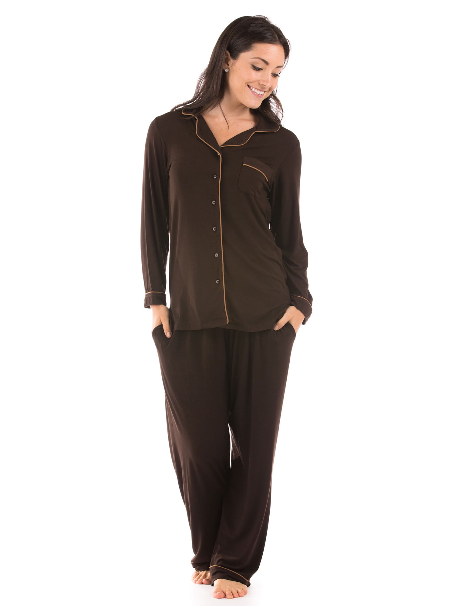 Texere - Women's Button-Up Long Sleeve Pajamas - Sleepwear set by