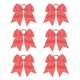 thumbnail image 1 of Lazos Grandes de Animadora Uxcell, Sujetadores Elásticos para Coletas para Niñas 8.7" & 6Pcs & Durazno Rosa, 1 of 7