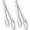 Silver, variant on ZDWQFA Gold Serving Tongs Non-slip Stainless Steel Buffet Tongs (2 Count)