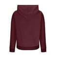 thumbnail image 6 of CheerKidz Women Sweatshirt Long Sleeve Pullover Soft Loose Fit Casual Winter Fall Fashion Hoodie Tops for Daily Wear Travel Sports Leisure(Wine#1,L), 6 of 7