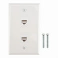 thumbnail image 2 of 1 Pack 2 Port Ethernet Wall Plate, Cat6 Female to Female Wall Jack RJ45 Inline Coupler W ma3084, 2 of 7