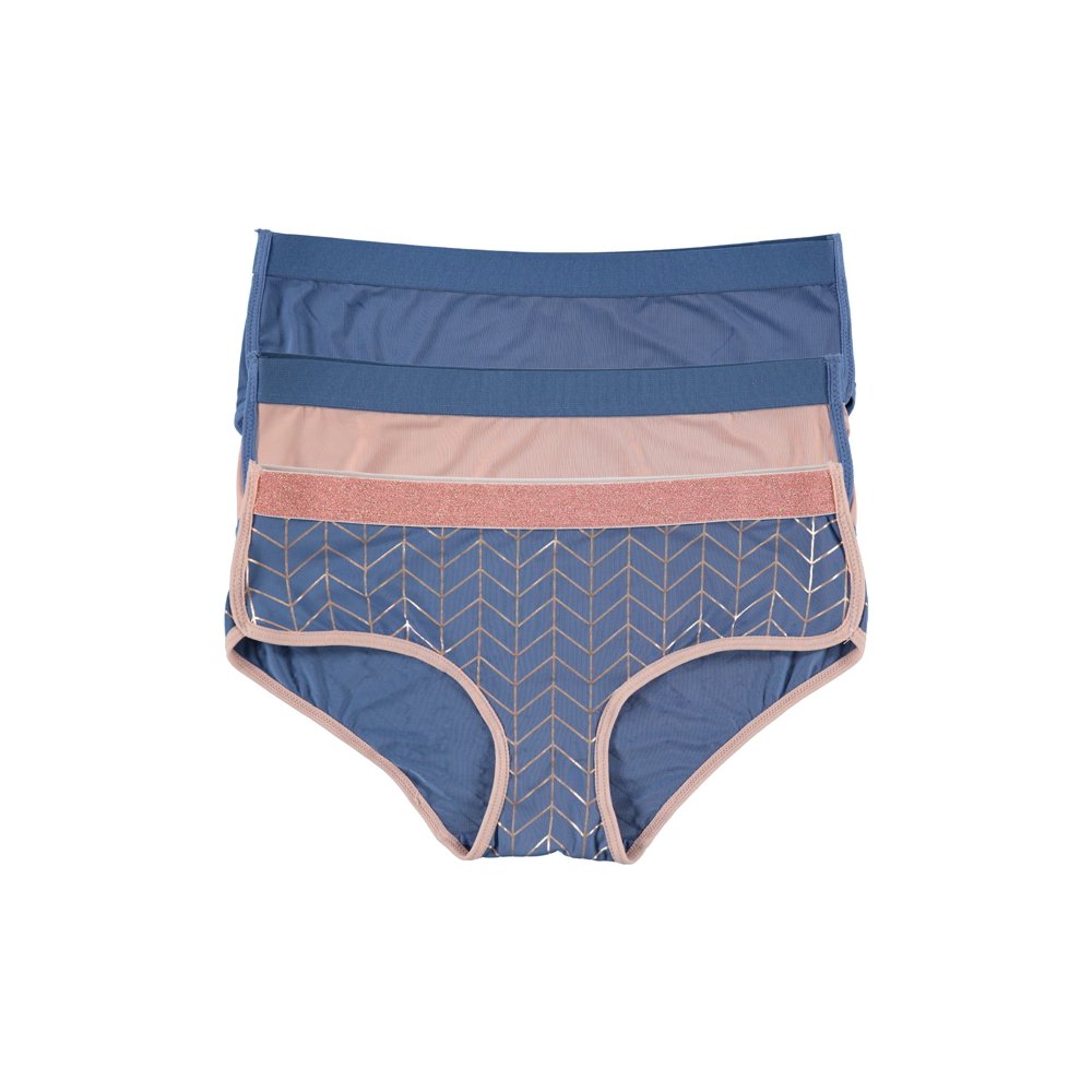 dELiA's dELiA's Women’s Printed/Solid Boyleg Underwear Panty Pack