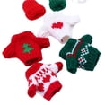 thumbnail image 4 of Mini pompón amor sombrero tejido pequeño gorro de Papá Noel bufanda para fiesta de Navidad accesorio muñeca disfraz árbol de Navidad adornos en miniatura, 4 of 4
