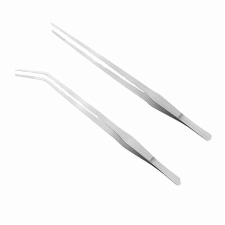 2PCS Aquarium Tweezers 38cm Stainless Steel Fish Tank Cleaning Tool for Aquatic Plant Removal