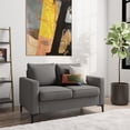 thumbnail image 3 of Hillsdale Furniture Alamay Upholstered Fabric Loveseat Smoke Gray, 3 of 14