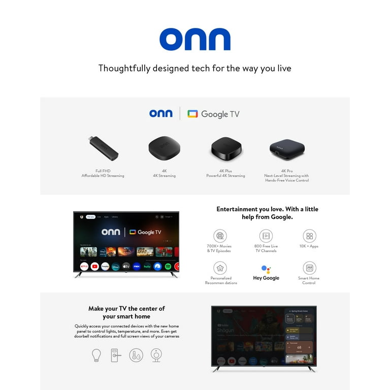 その他 onn. 4K pro Free Shipping! Onn+ 4K Pro Streaming Device Google TV, Ultra