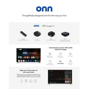onn 4K Streaming Device, Google TV - Fast Streaming, Ultra HD, 8GB Storage, 2GB RAM, Remote with Voice Control