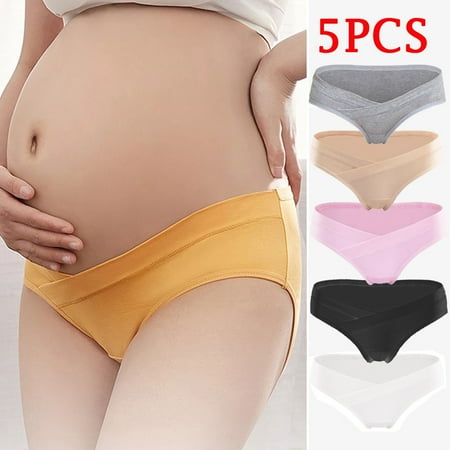 

5pcs Women Maternity Underwear Low Waist U Shape Pregnant Panties Pregnancy Clothes per lot