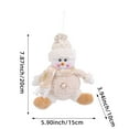 thumbnail image 3 of 2025 Christmas Plush Doll - 8in Fluffy White Santa Ornament (Handcrafted Lint Hanging Decor for Tree/Stocking Stuffers) Multi-Color, 3 of 4