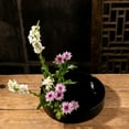 thumbnail image 4 of 2Pieces .28cm Japanese Ikebana Vase Season : Flower Arrangements Suiban Pot Tray, 4 of 8