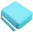 thumbnail image 1 of GHSDFBB Deluxe PU Leather Pencil Case with Zipper Closure, Green, 75 Count, 1 of 7
