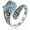 Dragonfly, variant on 925 Sterling Silver Turquoise Butterfly/Dragonfly/Bees/Ladybug Spoon Ring Vintage Sunflower Oxidized Wrap Adjustable Ring Floral Boho Style Jewelry Gifts for Women Mother