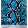 thumbnail image 1 of Soimoi Blue Rayon Crepe Fabric Leopard & Snake Animal Skin Fabric Prints By Yard 46 Inch Wide, 1 of 3