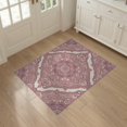 thumbnail image 3 of ODIKA Boho Scroll Border Vintage Motifs Distressed Trellis Mauve Dusty Refined for Bedroom, Bedside, Nursery, Pet Friendly & Kids Safe, 3 of 7