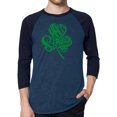 thumbnail image 1 of Men's Raglan Baseball Word Art T-shirt - St. Patrick's Day Shamrock, 1 of 2