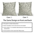 thumbnail image 6 of Grey Gray Floral Pillow Covers 16x16 Set of 2 Botanical Print Vintage Spring Flower Plant Cream Decorative Throw Pillow Cases Outdoor Farmhouse Cushion Covers Decor for Sofa Couch Bed, 6 of 6