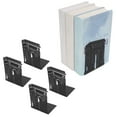 thumbnail image 3 of 4 Pcs Book Ends, Decorative Iron Bookends Holder Adjustable Bookend For Office Home Classroom, 3 of 8