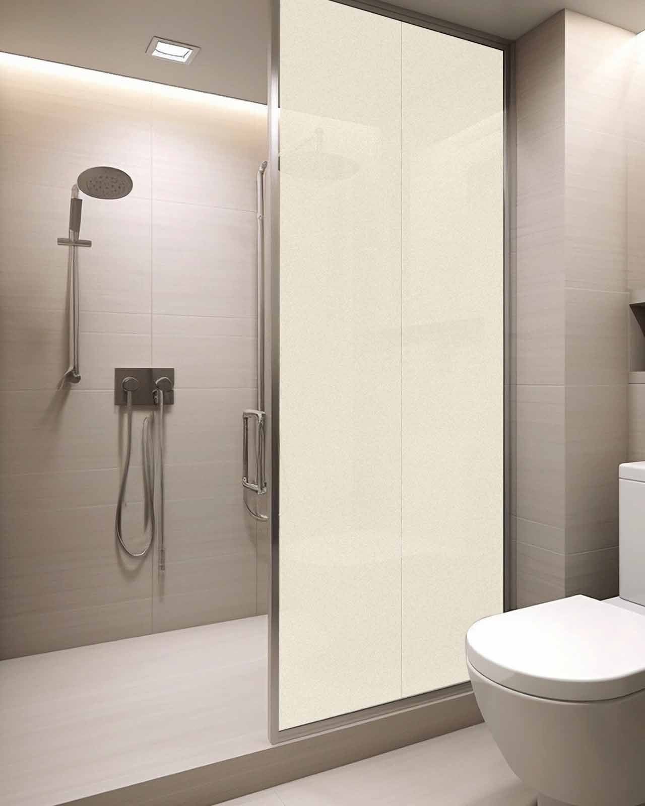 Cream Window Privacy Film Solid Color Decorative Glass Window Film UV Blocking Static Cling Non-Adhesive Sticker Covering for Home Door 29.5 x 78.7 inches