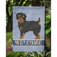 thumbnail image 3 of Carolines Treasures CK3788GF Yorkiepoo 1 Welcome Flag Garden Size  Small multicolor, 3 of 3