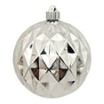 thumbnail image 2 of Christmas By Krebs Ornament, Commercial Grade Indoor and Outdoor Shatterproof Plastic, UV and Water Resistant Ball Ornament Decorations (Shiny Looking Glass Silver, 6 inch (150mm) Diamond), 2 of 7