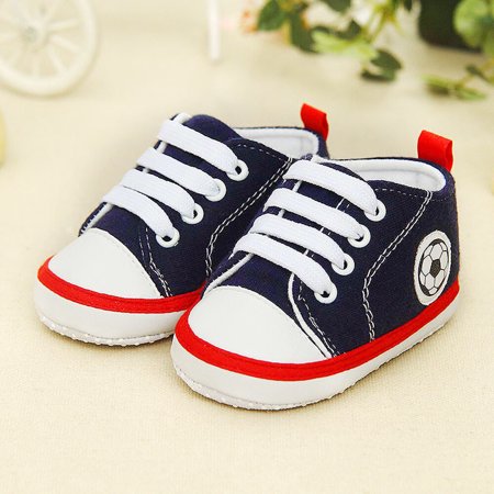 

〖Roliyen〗Toddler Shoes Newborn Infant Baby Football Print Sneaker Anti-Slip Soft Sole Toddler Shoes