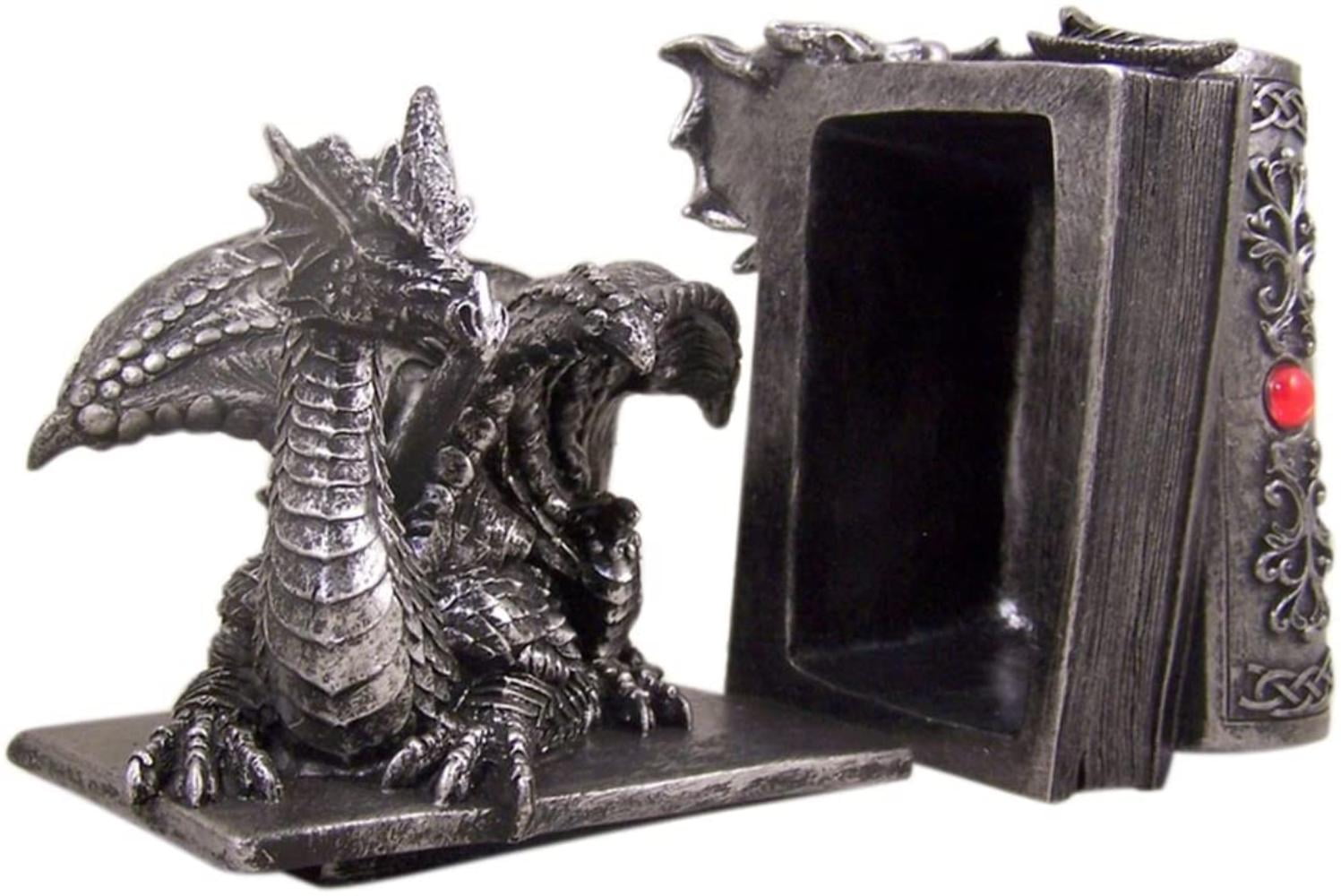 Mythical Guardian Dragon Gothic Book Keepsake Jewelry Box 8 1/4 Inch Mythical Guardian Dragon Gothic Book Keepsake Jewelry Box 8 1/4 Inch