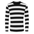 thumbnail image 1 of CamisePaHombres Cuello Redondo Mangas Largas Estampado de Rayas Blanco Rayas 56, 1 of 6